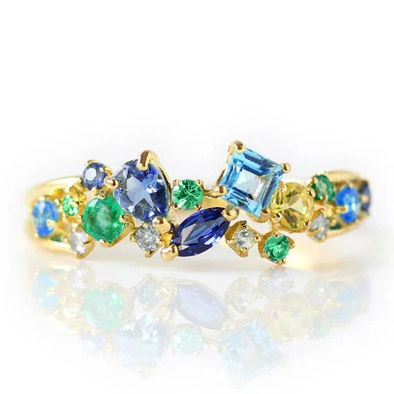 Oceanic Gem Mine Sparkling Ring - Halri