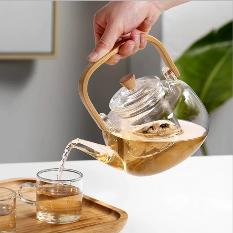 Clear Thermal Borosilicate Glass Teapot