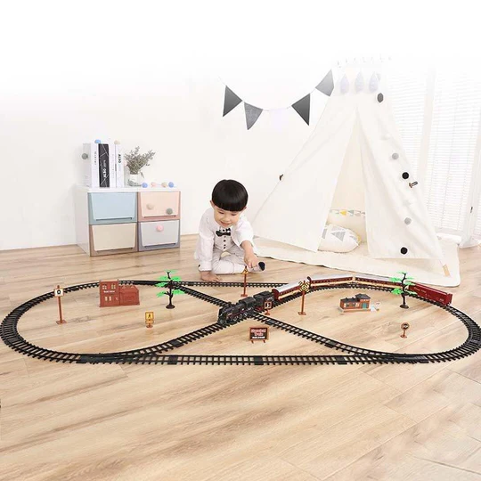 Ultimate 39-Piece HO Scale Train Set with Smoke & Lights - Halri