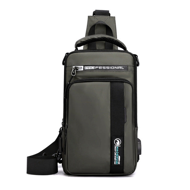 Secure Water Resistant Crossbody USB Charging Bag - Halri