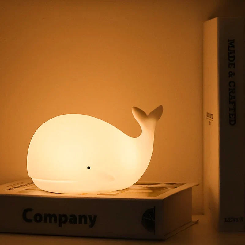 Colorful Whale Table Lamp with Changing Lights - Halri