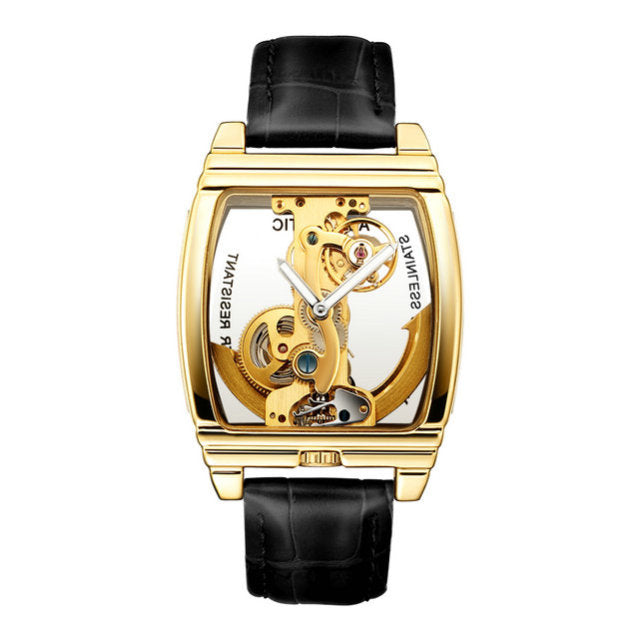 Luxury Automatic See Through Mechanical Mens Watch - Halri