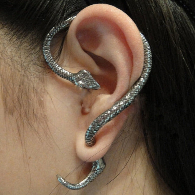Edgy Snake Design Punk Earrings - Halri