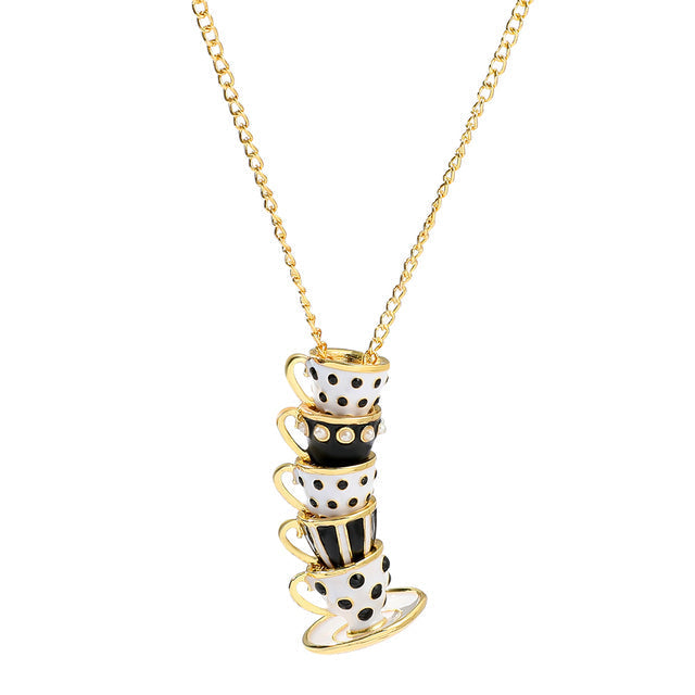 Unique Tea Cup Pendant Necklace