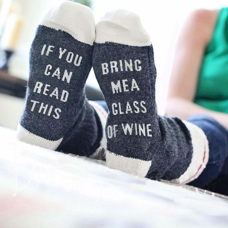 Funny Wine Lover Cotton Socks Gift - Halri