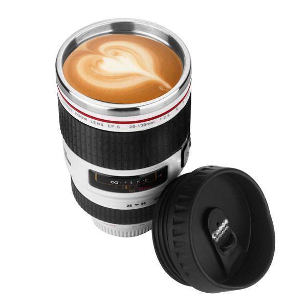 Durable Metal Camera Travel Coffee Cup