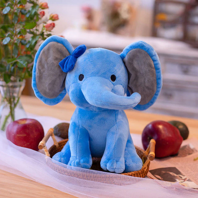 Soft Grey Elephant Baby Pillow Toy
