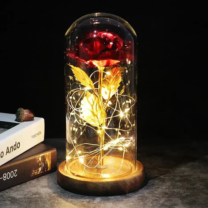 Beautiful LED Floral Dome Table Lamp