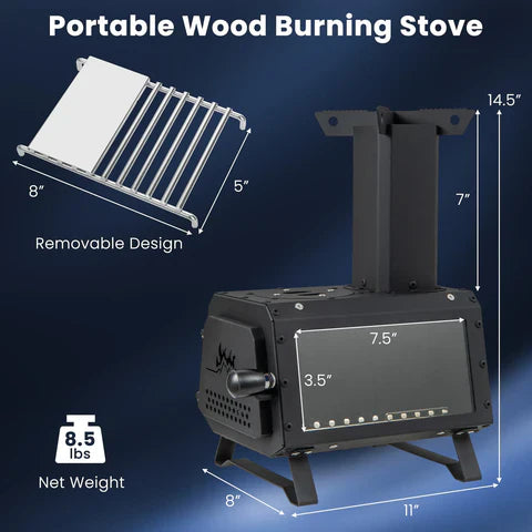 Compact Outdoor Campfire Cooking Stove Heater