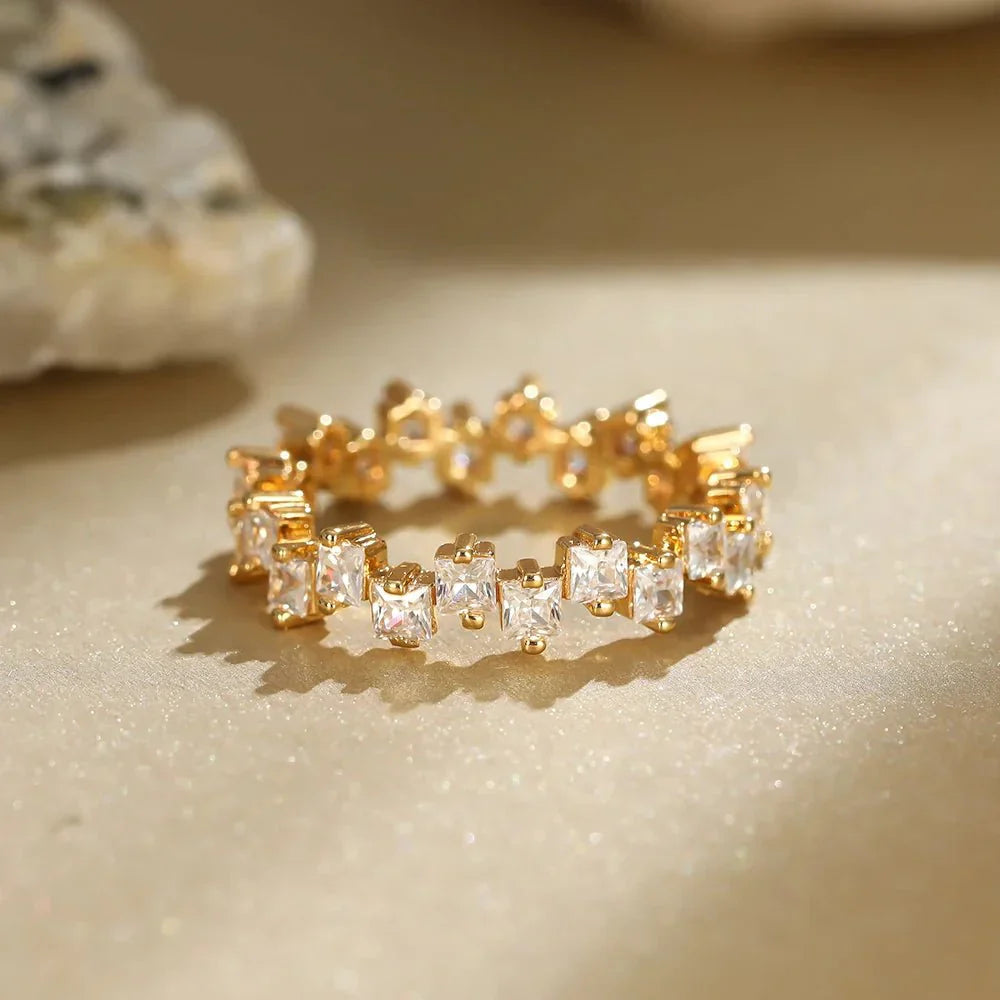 Delicate Micro Pave Diamond Engagement Ring