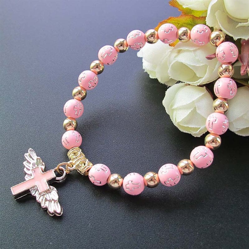 Beautiful Wing Shaped Cross Bracelet