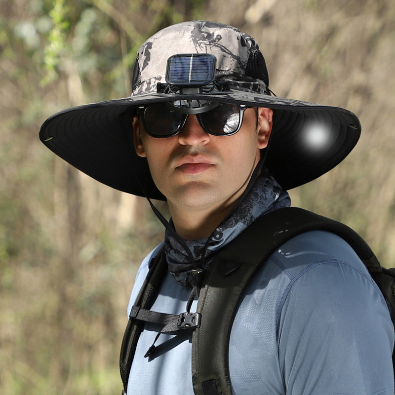 Waterproof Outdoor Fishing Cap with Solar Powered Fan