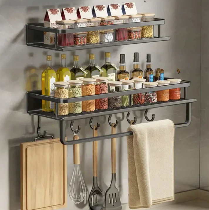 Space Saving Wall Mount Kitchen Storage Rack