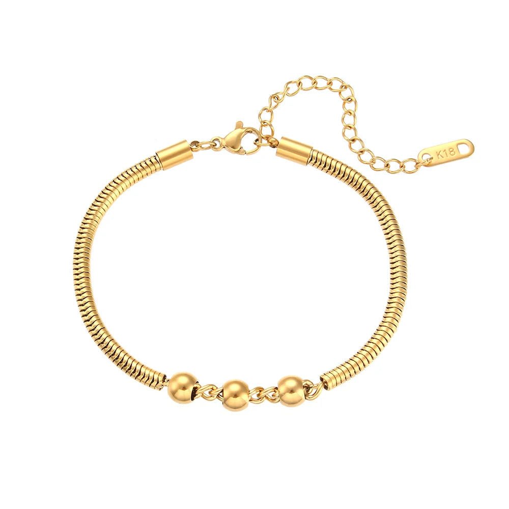 Chunky Snake Chain Gemstone Necklace and Cuff Set