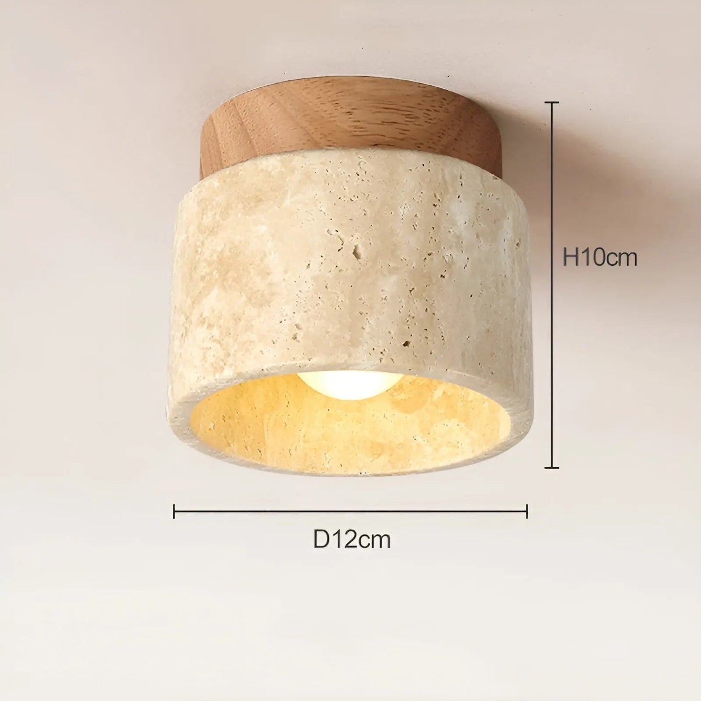Natural Stone Travertine Pendant Light