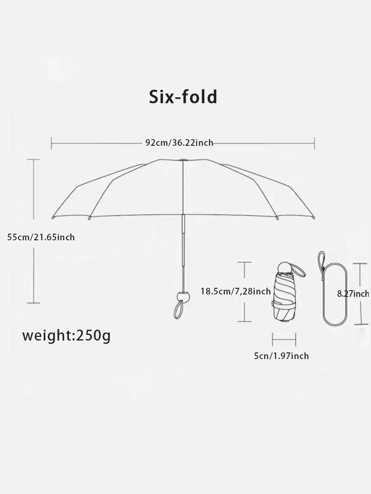 Compact Waterproof Folding Travel Umbrella