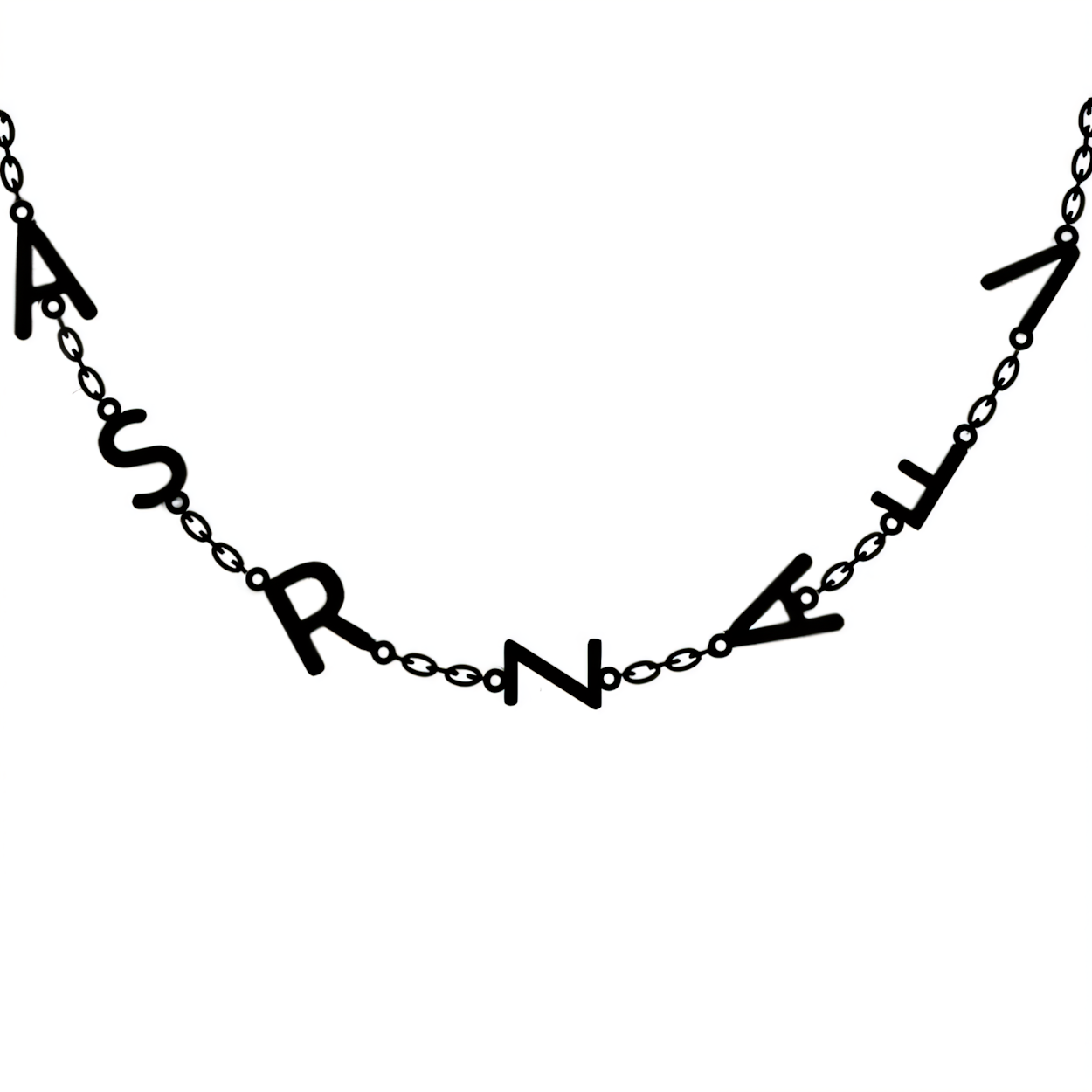 Custom Initial Off Center Bar Necklace