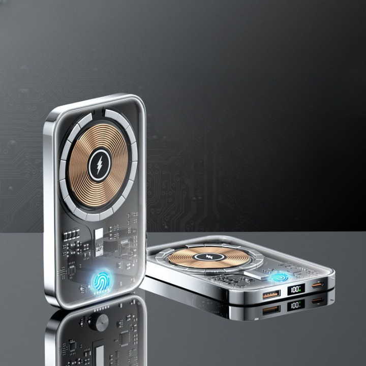 Clear Slim Portable Wireless Power Bank - Halri