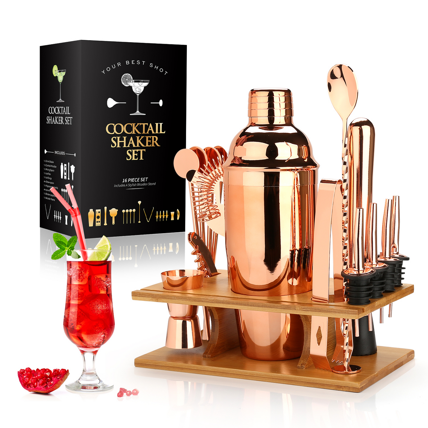 Premium Cocktail Bar Tool Set for Home Mixology