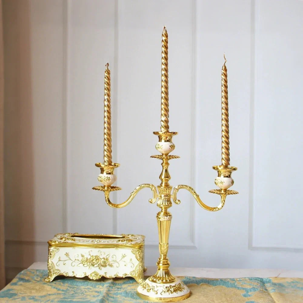 Luxurious Gold Candle Holder - Halri