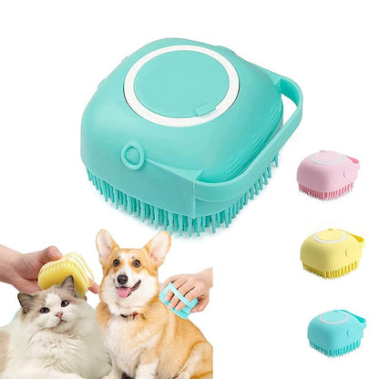 Soft Pet Bathing Silicone Grooming Brush