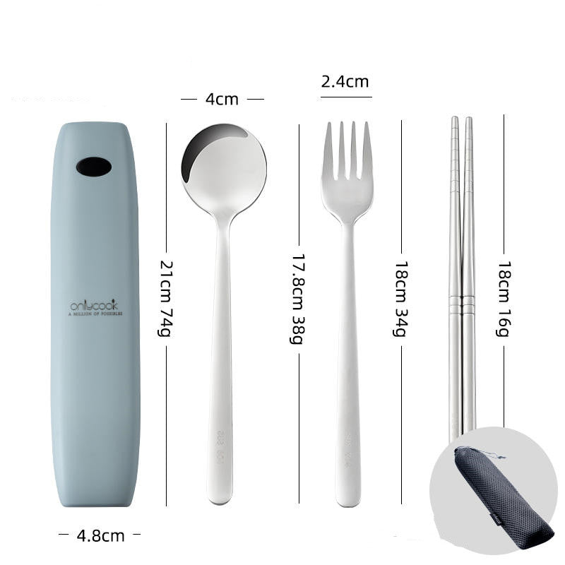Compact Travel Cutlery Set With UV Sanitizer