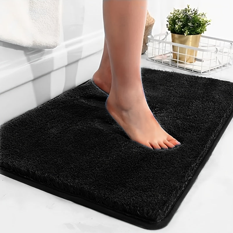Plush Bathroom Mat - Soft Absorbent Non-Slip Bath Rug