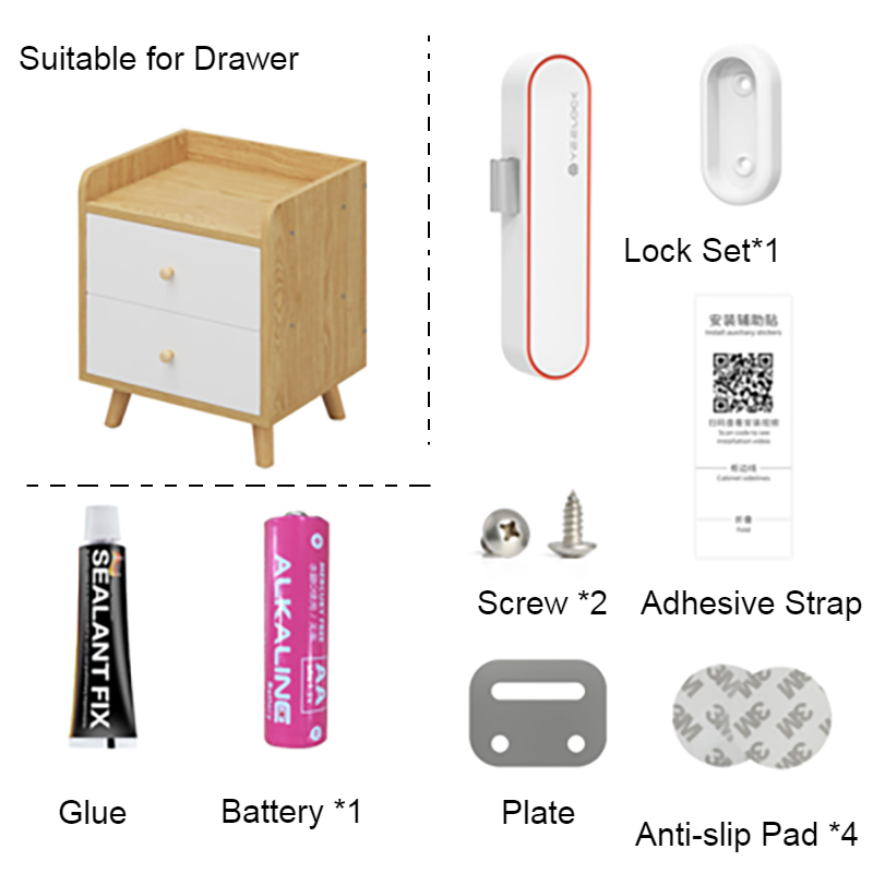 Wireless Smart Cabinet Lock with Bluetooth App Control - Halri