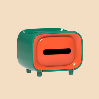 Vintage Style TV Tissue Box with Storage