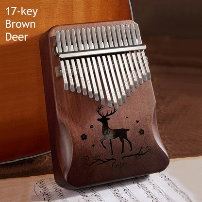 Compact Kalimba Instrument with 21 Keys Solid Wood - Halri