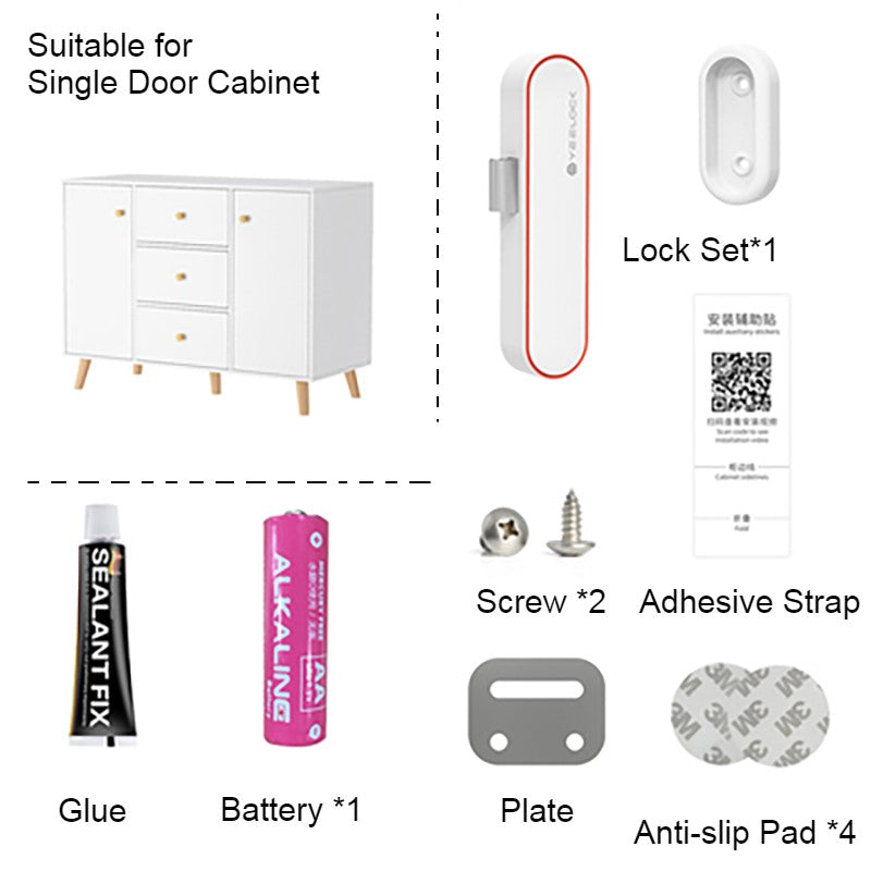 Wireless Smart Cabinet Lock with Bluetooth App Control