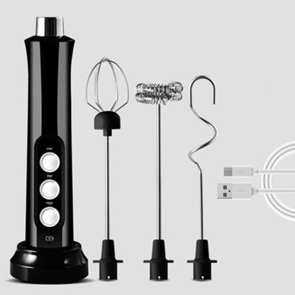 Portable Electric Milk Frother with 3 Speeds