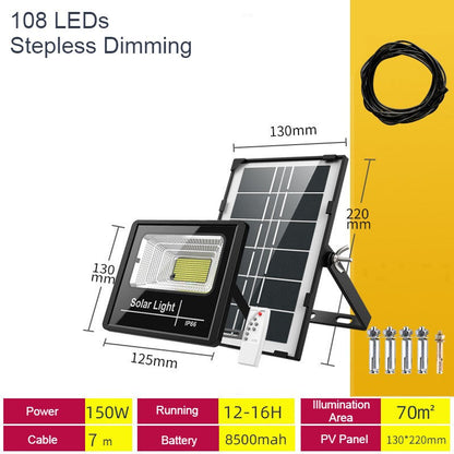 Wireless Solar Powered Garden Light with Remote