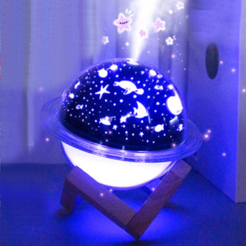 Compact LED Lamp and Humidifier with Color Light
