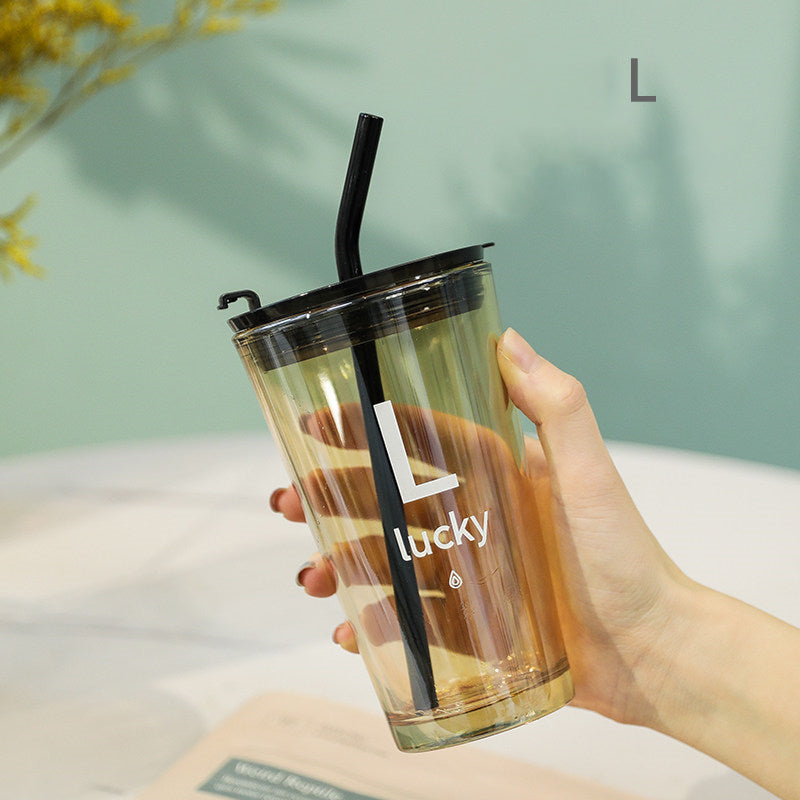 Insulated Travel Coffee Mug with Lid and Straw