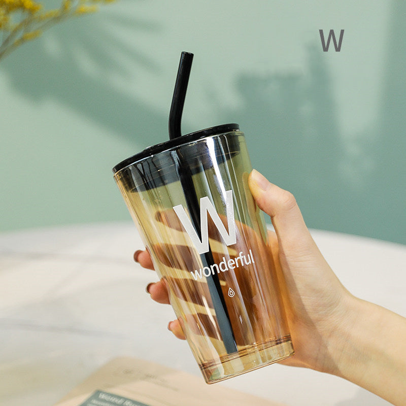 Insulated Travel Coffee Mug with Lid and Straw