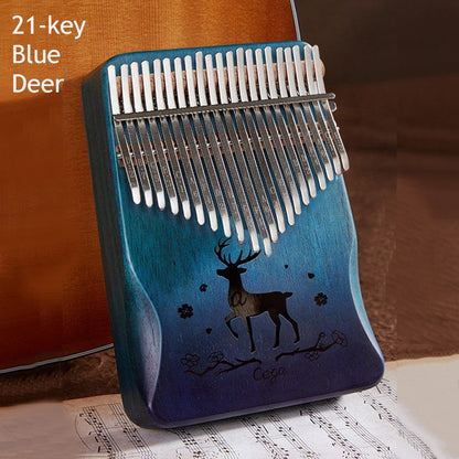 Compact Kalimba Instrument with 21 Keys Solid Wood