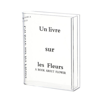 Clear Glass Book Shaped Vase – Elegant Floral Centerpiece