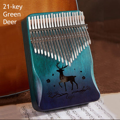 Compact Kalimba Instrument with 21 Keys Solid Wood