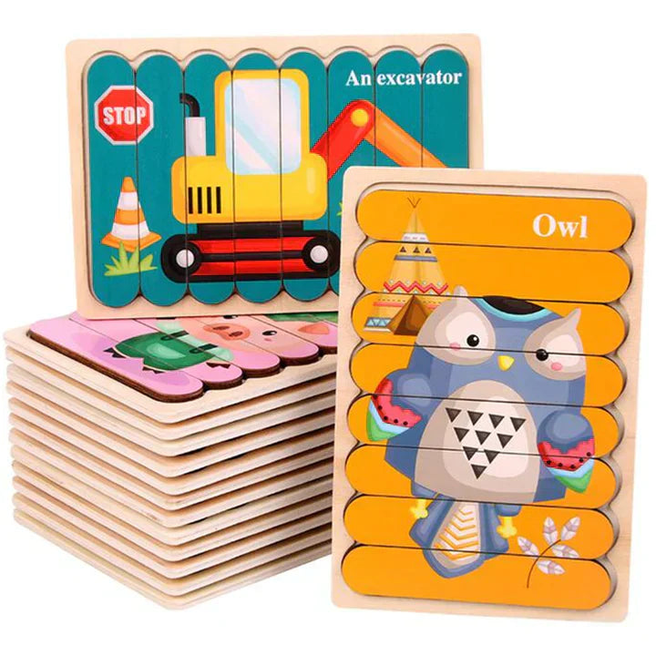 Fun Wood 3D Puzzle Toys for Kids