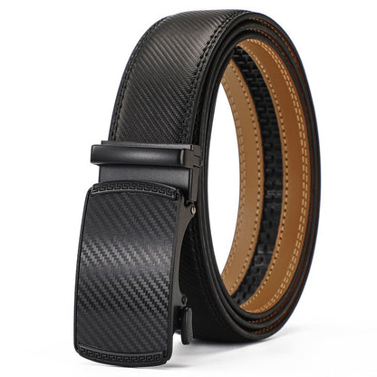 Genuine Leather Adjustable Ratchet Belt for Men