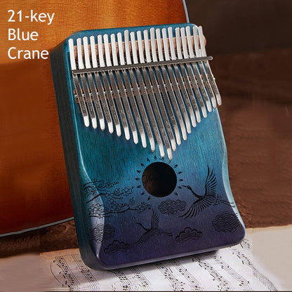 Compact Kalimba Instrument with 21 Keys Solid Wood