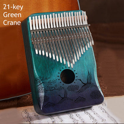 Compact Kalimba Instrument with 21 Keys Solid Wood