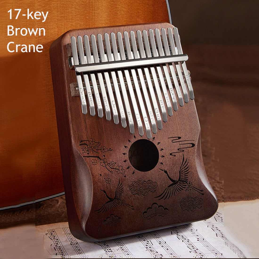 Compact Kalimba Instrument with 21 Keys Solid Wood