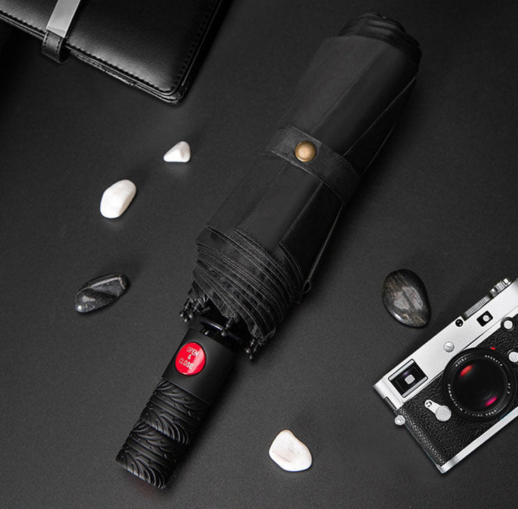 Waterproof Compact Umbrella with UV Protection and Grip Handle - Halri