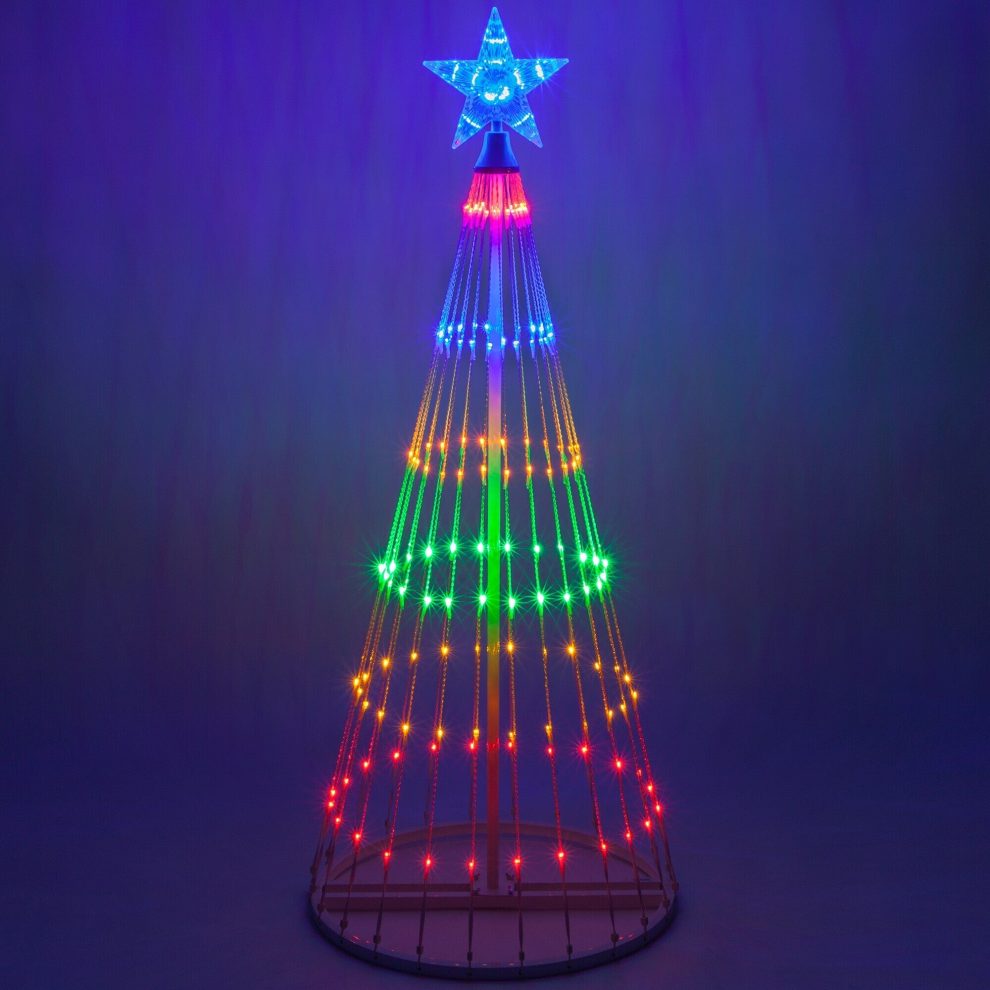 Colorful LED Animated Holiday Tree Light Display - Halri