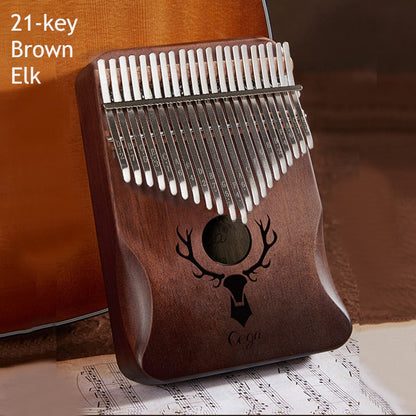 Compact Kalimba Instrument with 21 Keys Solid Wood