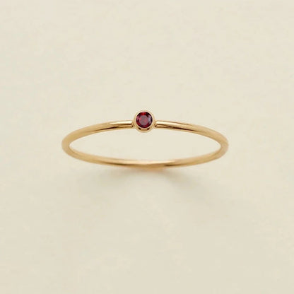 Delicate Gemstone Birthstone Ring