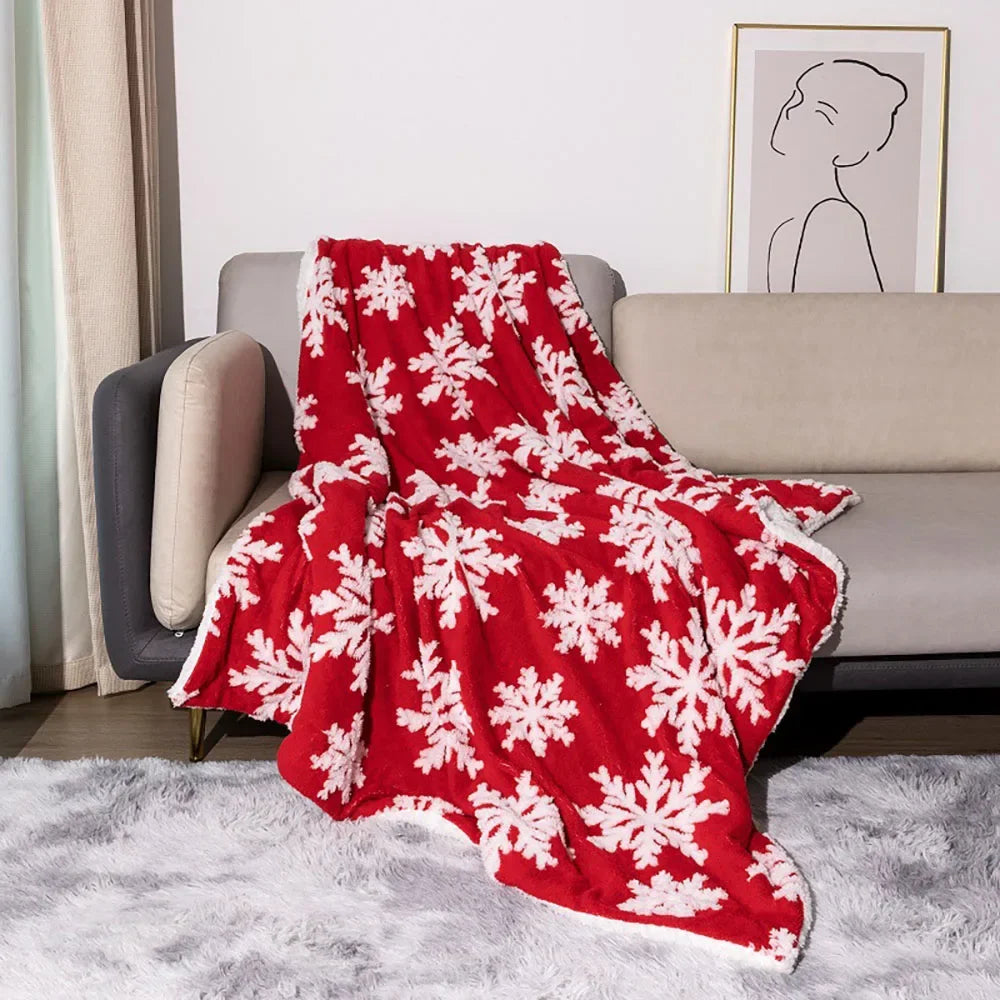 Cozy Winter Plush Blanket for Home Decor