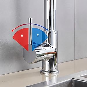 Stainless Steel One Handle Kitchen Faucet With Sprayer